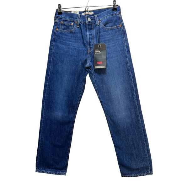 Levi’s Women’s Premium Wedgie Straight Jeans Blue High Rise Size 26 NWT - Picture 1 of 14